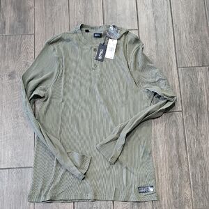 Buffalo David Bitton Men’s Olive Long-Sleeve Henley